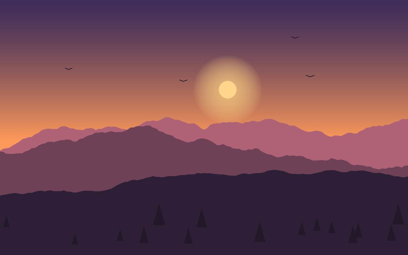 Illustrazione di un paesaggio