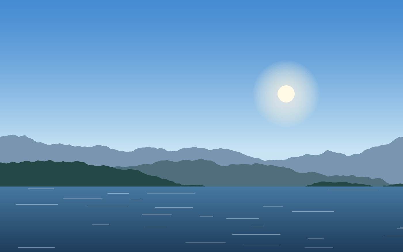 Ilustração de uma paisagem